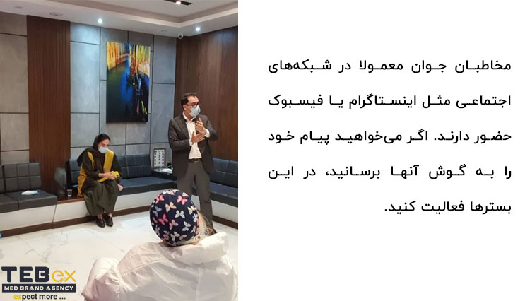 مخاطبان-کلینیک-زیبایی بستر تبلیغات کلینیک زیبایی