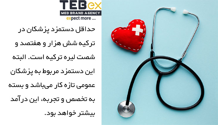 حداقل دستمزد پزشکان در ترکیه